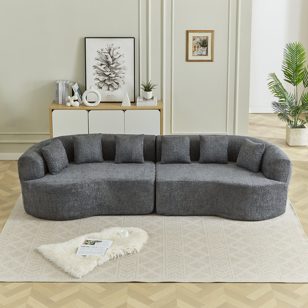Curved Sectional Sofa - Oversized Modern Design