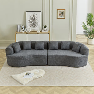Curved Sectional Sofa - Oversized Modern Design
