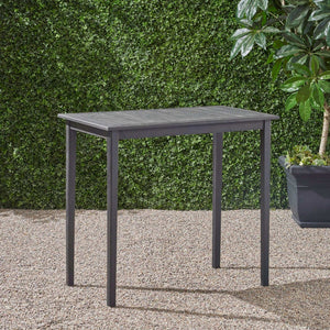 Outdoor Minimalist Acacia Wood Rectangle Bar Table - Best Buy Furniture