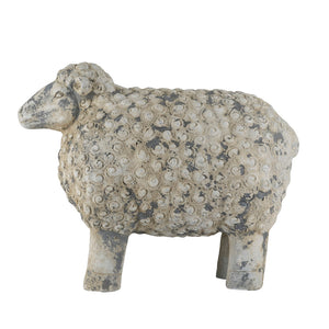 18x9.5x14" Magnesium Sheep Figurine with Weathered Finish