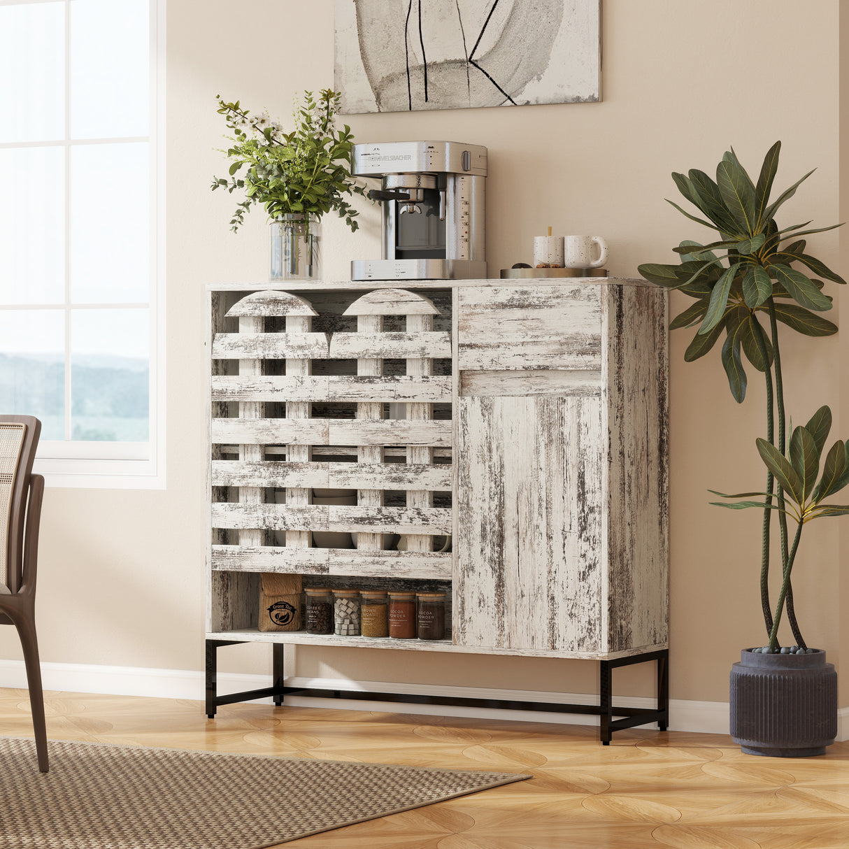 Farmhouse Sideboard Cabinet with Storage