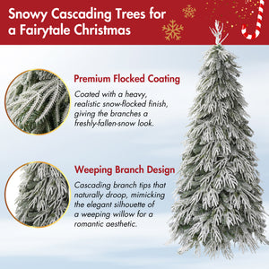 Snowy Cascading Christmas Trees 3-Piece Set