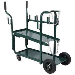 Heavy Duty 2-Tier Rolling Welding Cart