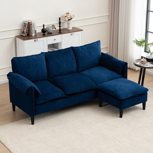 Convertible Combination Sofa With Footstools With Storage