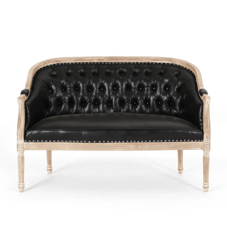 French Country Chesterfield Style Tufted Loveseat - Best Buy Furniture
