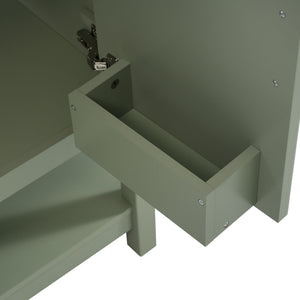 Elegant Bathroom Vanity With Ceramic Sink And Versatile Storage