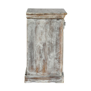 Wooden Nightstand With 1 Drawer 1 Door