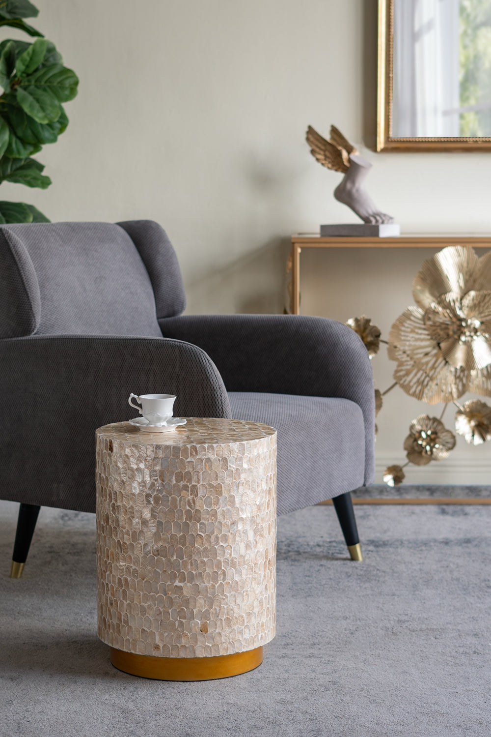 14x14x18" Cylindrical Accent Stool