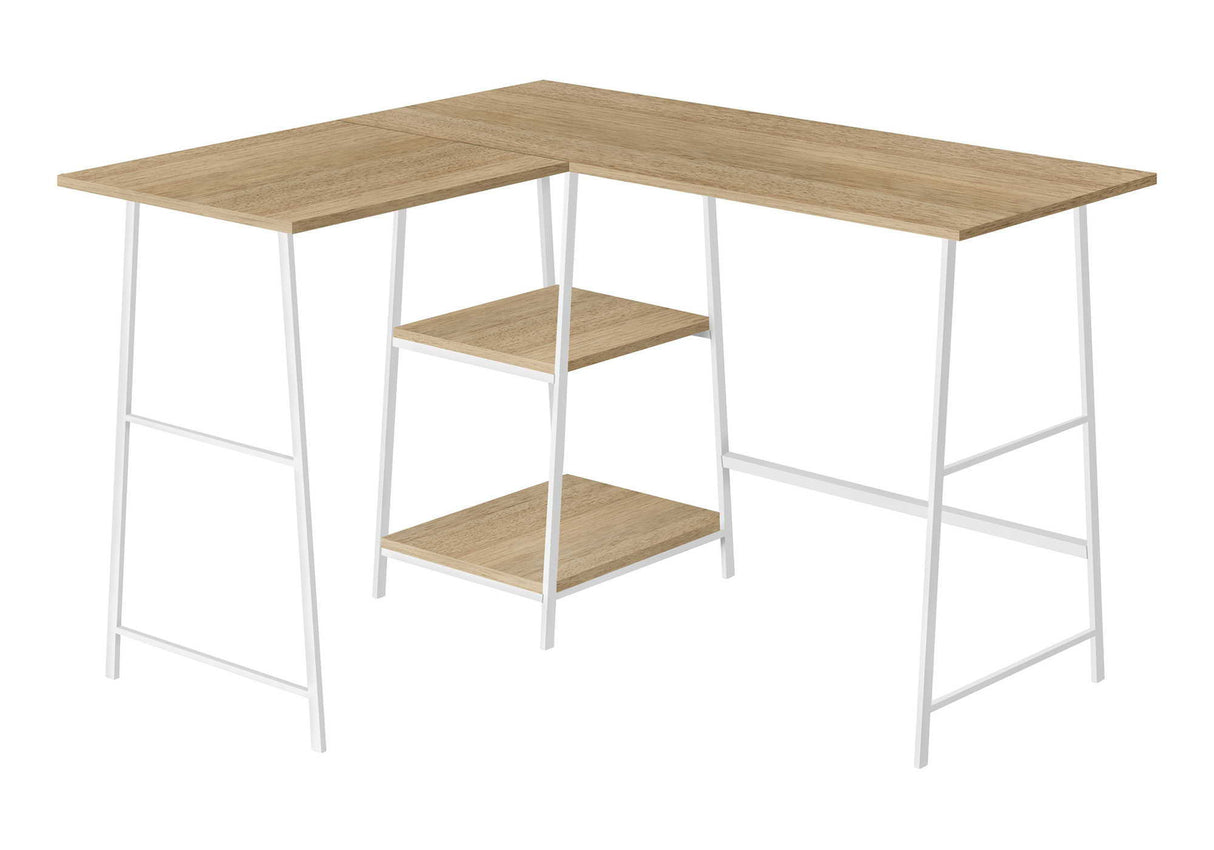 Computer Desk, Home Office, Corner, Storage Shelves, L Shape, Work, Laptop, Contemporary, Modern - White Base - Best Buy Furniture