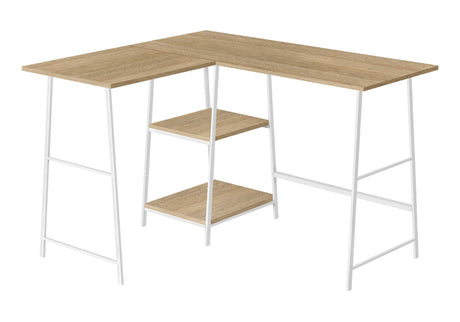 Computer Desk, Home Office, Corner, Storage Shelves, L Shape, Work, Laptop, Contemporary, Modern - White Base - Best Buy Furniture