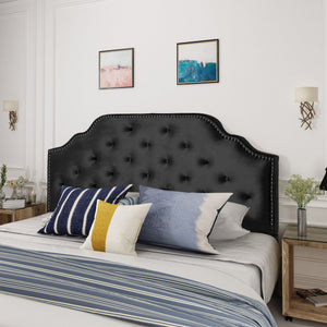 Charismatic - Size Headboard With Button Tufting And Nailhead Trim