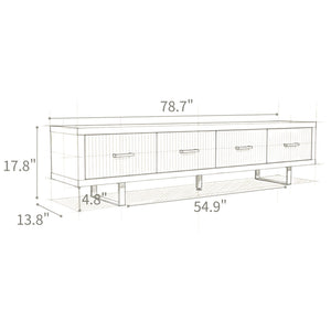 TV Stand With Slatted Drawers