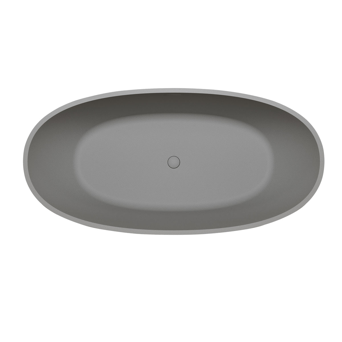 63" Freestanding Bathtub Resin Stone Soaking Bathtub