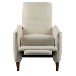 Upholstered Push Recliner Chair With Rubber Wood Legs For Living Room - Best Buy Furniture