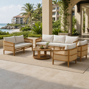 TOPMAX 5-Piece Acacia Wood Patio Furniture Set