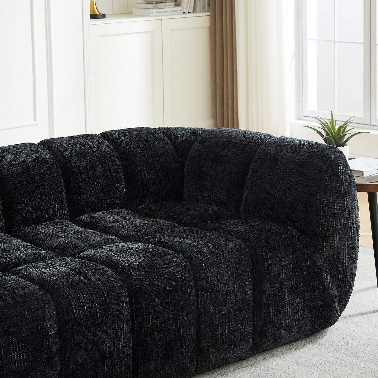 Modern Sofa With Piano Key Backrest