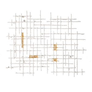 Iron Wall Decor - White / Gold