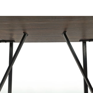 Modern Dining Table With Metal Legs For 4 - 6 Person