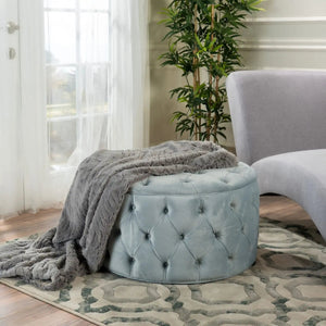 Modern Glam Ottoman Velvet - Best Buy Furniture