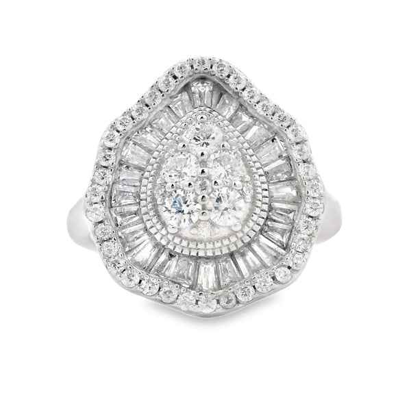 Cubic Zirconium Ring Sterling Silver