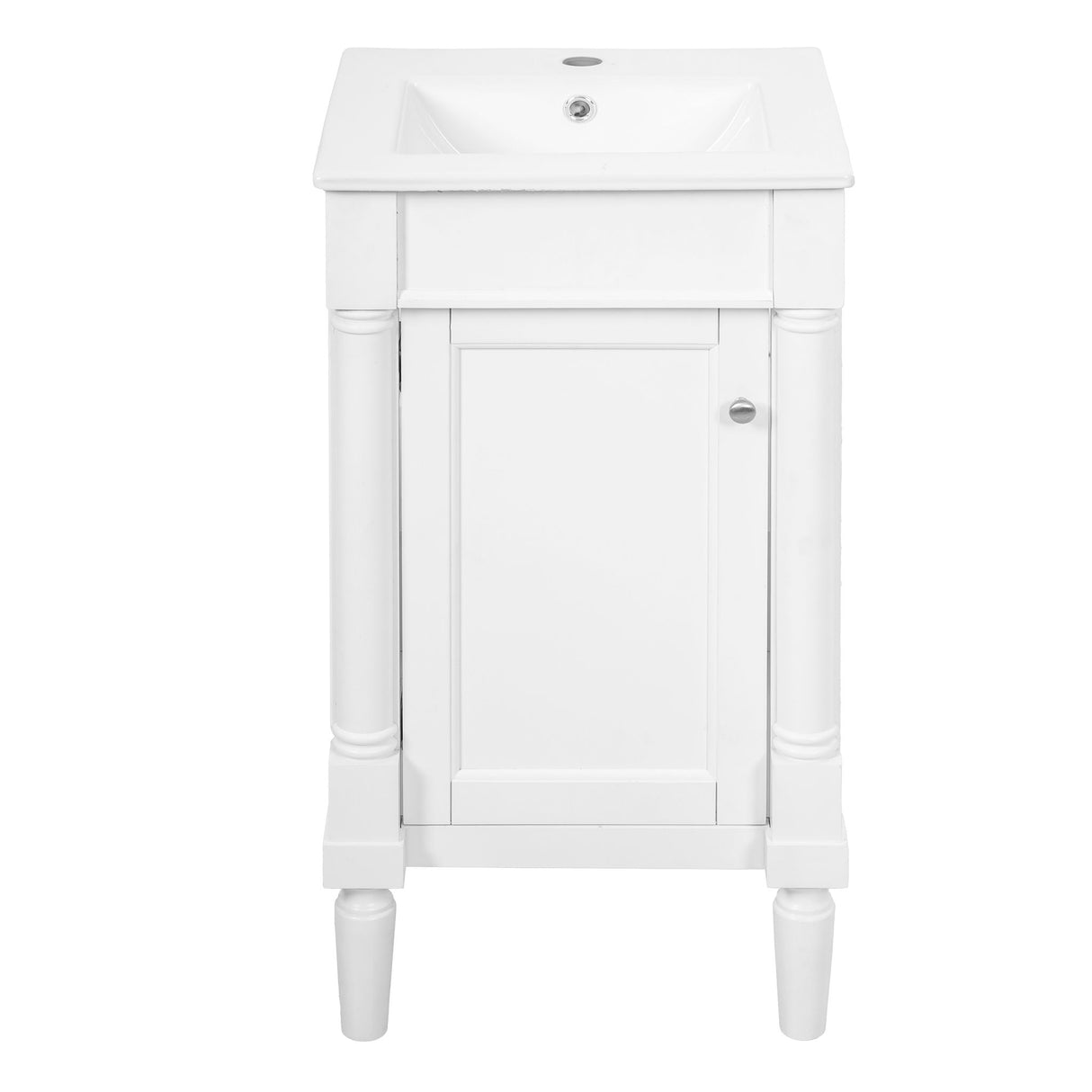 French Style Bathroom Cabinet With Sink, Adjustable Shelf