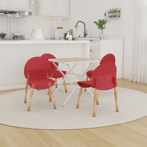 4 Piece Set Of Single Chairs With A Folding Square Table