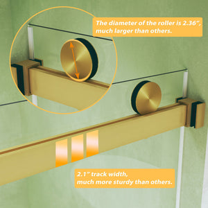 Frameless Double Sliding Shower Door