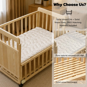 Solid Wood Baby Bassinet