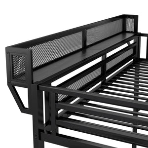 Loft Bed With Storage Shelves, Wardrobe