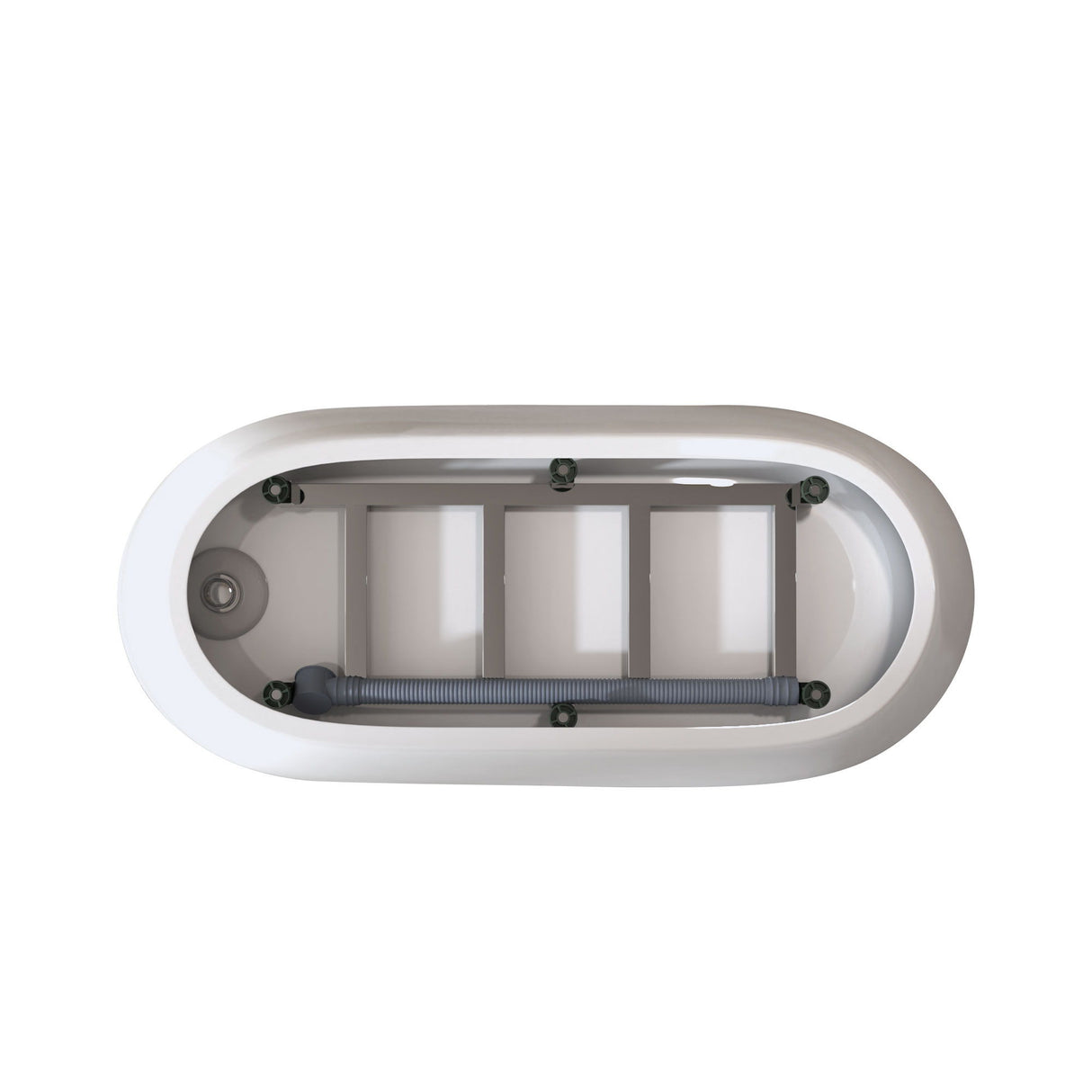 Special-Shaped Freestanding Slipper Bathtub, Overflow & Pop Up Drain