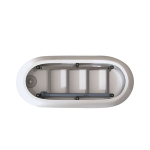 Special-Shaped Freestanding Slipper Bathtub, Overflow & Pop Up Drain