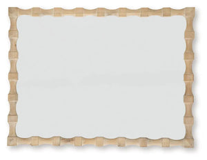 Acelmore - Accent Mirror - Light Brown - Best Buy Furniture