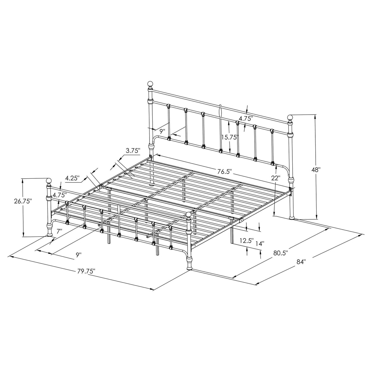 Durango - Open Frame Bed