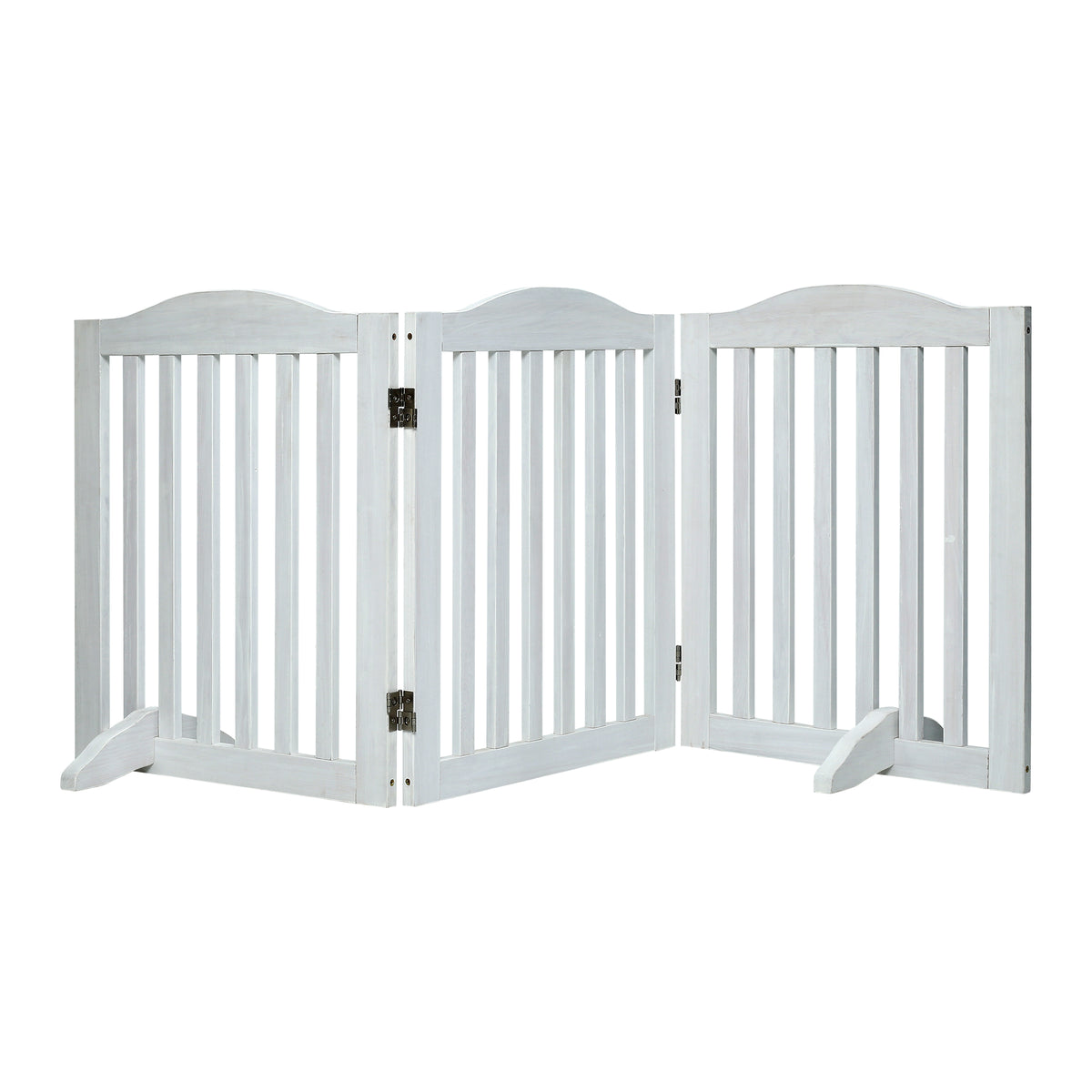 Wooden Freestanding Foldable Pet Gate for Dogs