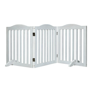 Wooden Freestanding Foldable Pet Gate for Dogs
