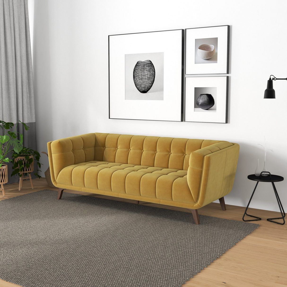Addison Large Velvet Sofa