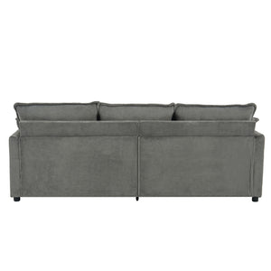 Modern 3 Seater Sofa With Side Storage Pockets For Living Room