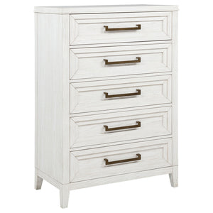 Inverness - 5 Drawer Bedroom Chest - White