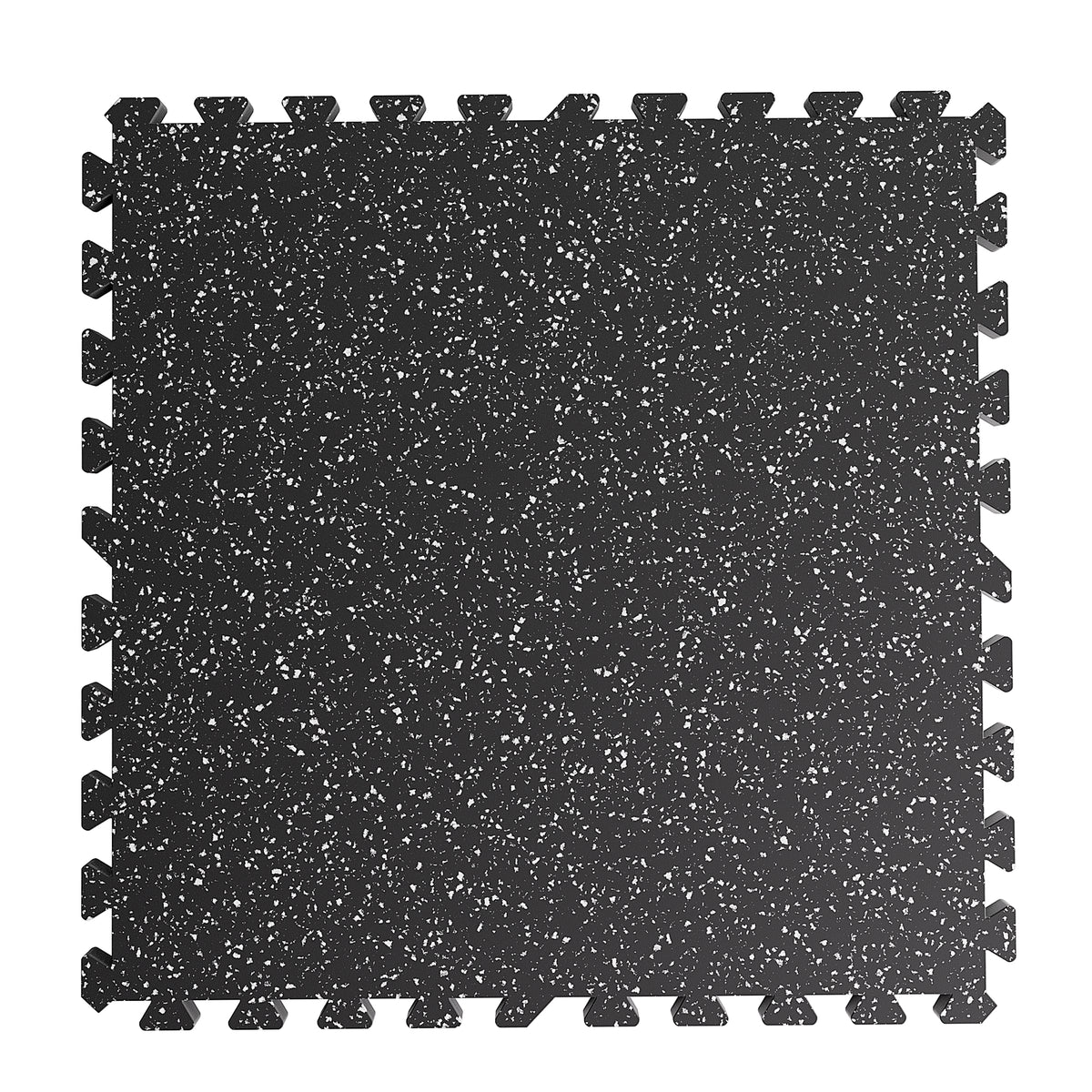 0.6 Inch Thick Gym Floor Mats, 6 Tiles Rubber Top with EVA Foam