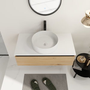 36'' Wall Mounted Bathroom Vanity with Resin Sink