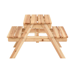 Durable Solid Wood Children's Dining Table And Chairs Set, Multi-Functional
