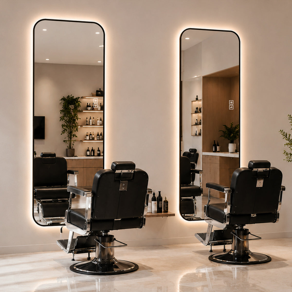 65" x 24" Oversized Backlit Rectangular LED Full Length Mirror