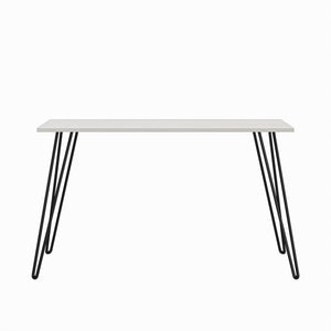 Writing Desk With Hairpin Legs For Study Or Work - White Oak