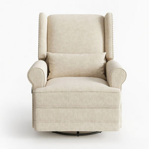 Extra Wide Swivel Recliner Glider Chair With Footrest