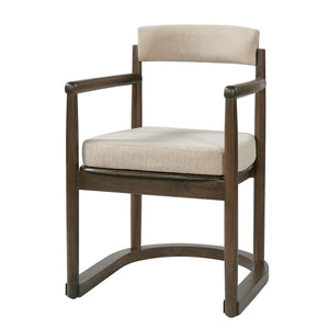 2 Pack Rubberwood Dining Arm Chairs