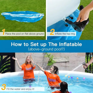 Inflatable Swimming Pool 366*76 Butterfly Design