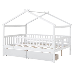 House Bed With 2 Drawers