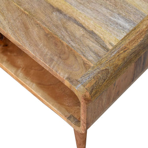 Solid Wood Media Unit, Open Slot, Oak-ish