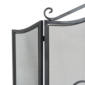 Onyx 3-Panel Iron Fireplace Screen 54" x 31.5"
