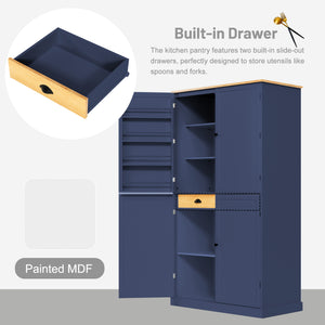 TOPMAX Large Freestanding Kitchen Pantry Storage Cabinet